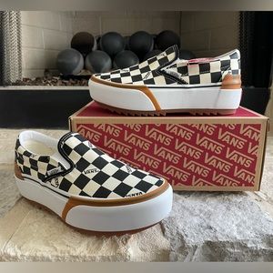 Vans Classic Slip-on Checkerboard Platform